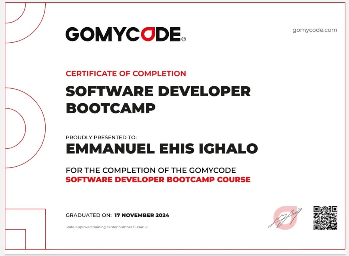 Full-Stack Web Development Certificate